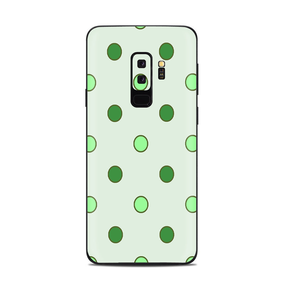  Green Polka Dots Samsung Galaxy S9 Plus Skin