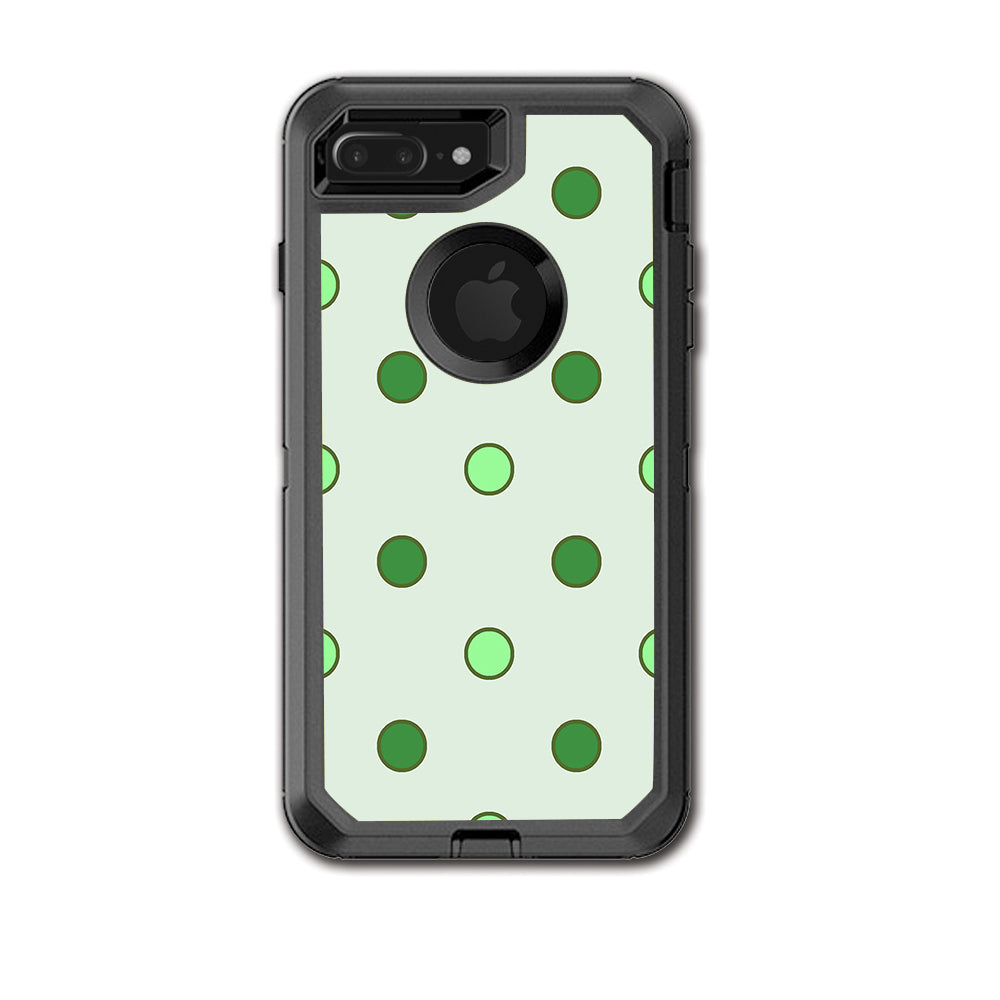  Green Polka Dots Otterbox Defender iPhone 7+ Plus or iPhone 8+ Plus Skin