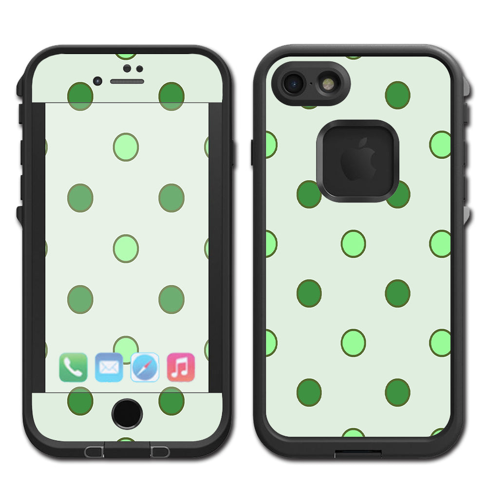  Green Polka Dots Lifeproof Fre iPhone 7 or iPhone 8 Skin