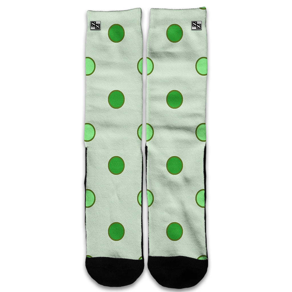  Green Polka Dots Universal Socks