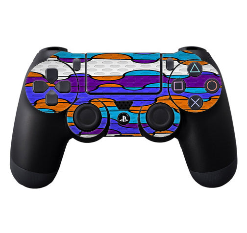  Colorful Swirl Print Sony Playstation PS4 Controller Skin