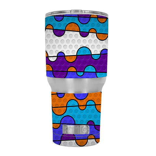  Colorful Swirl Print RTIC 30oz Tumbler Skin
