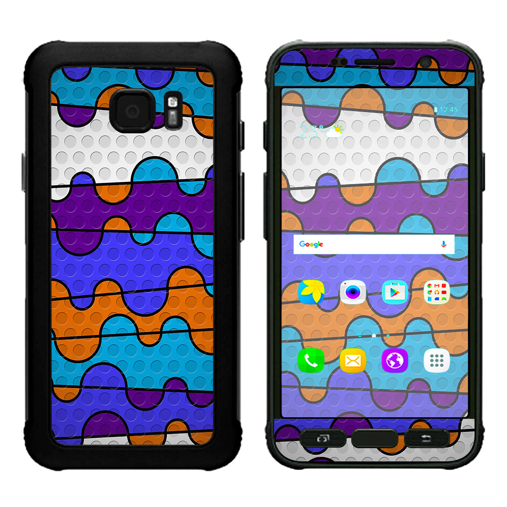  Colorful Swirl Print Samsung Galaxy S7 Active Skin