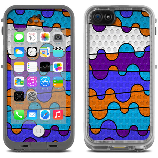  Colorful Swirl Print Lifeproof Fre iPhone 5C Skin