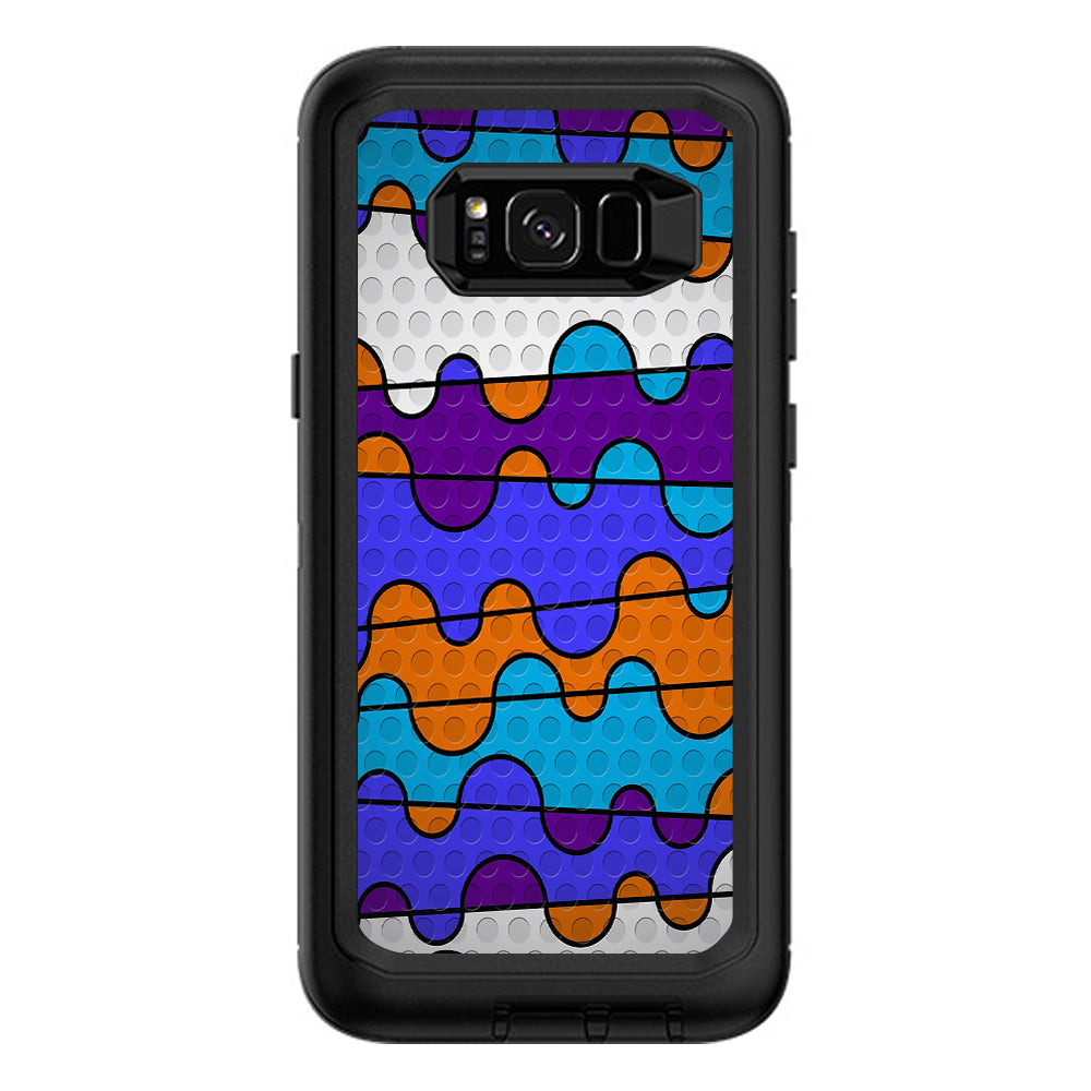  Colorful Swirl Print Otterbox Defender Samsung Galaxy S8 Plus Skin
