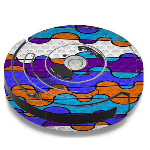  Colorful Swirl Print iRobot Roomba 650/655 Skin