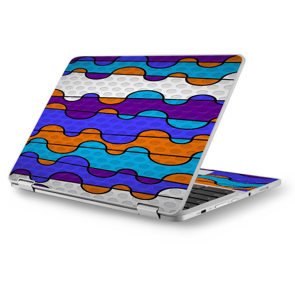  Colorful Swirl Print Asus Chromebook Flip 12.5" Skin