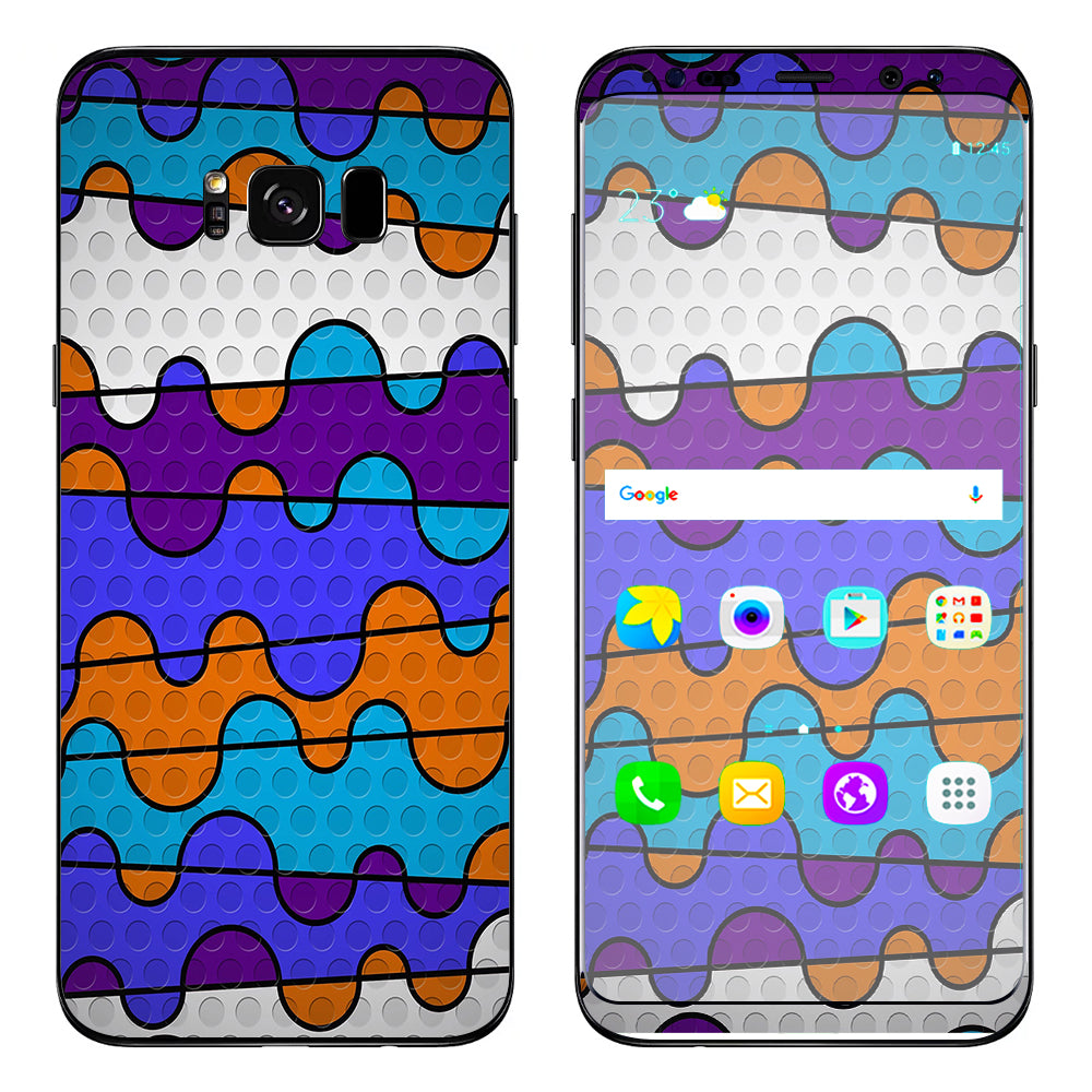  Colorful Swirl Print Samsung Galaxy S8 Skin