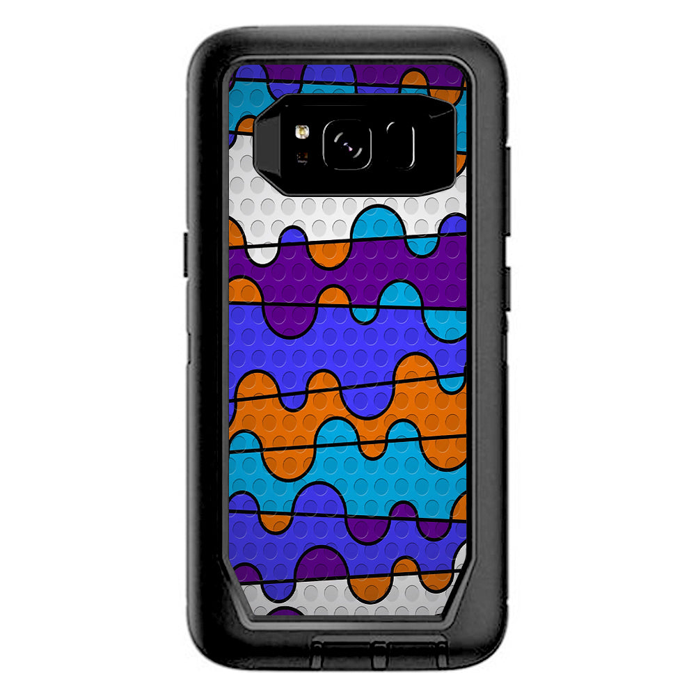  Colorful Swirl Print Otterbox Defender Samsung Galaxy S8 Skin