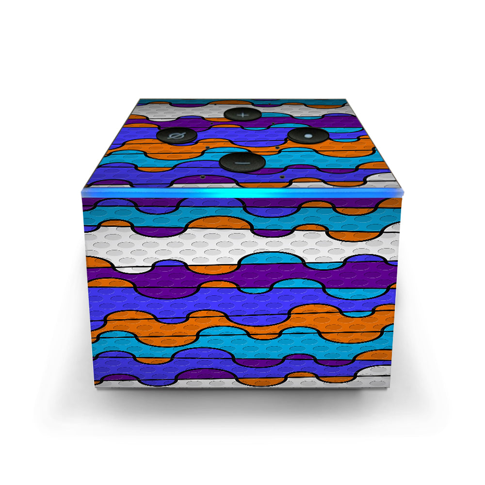  Colorful Swirl Print Amazon Fire TV Cube Skin