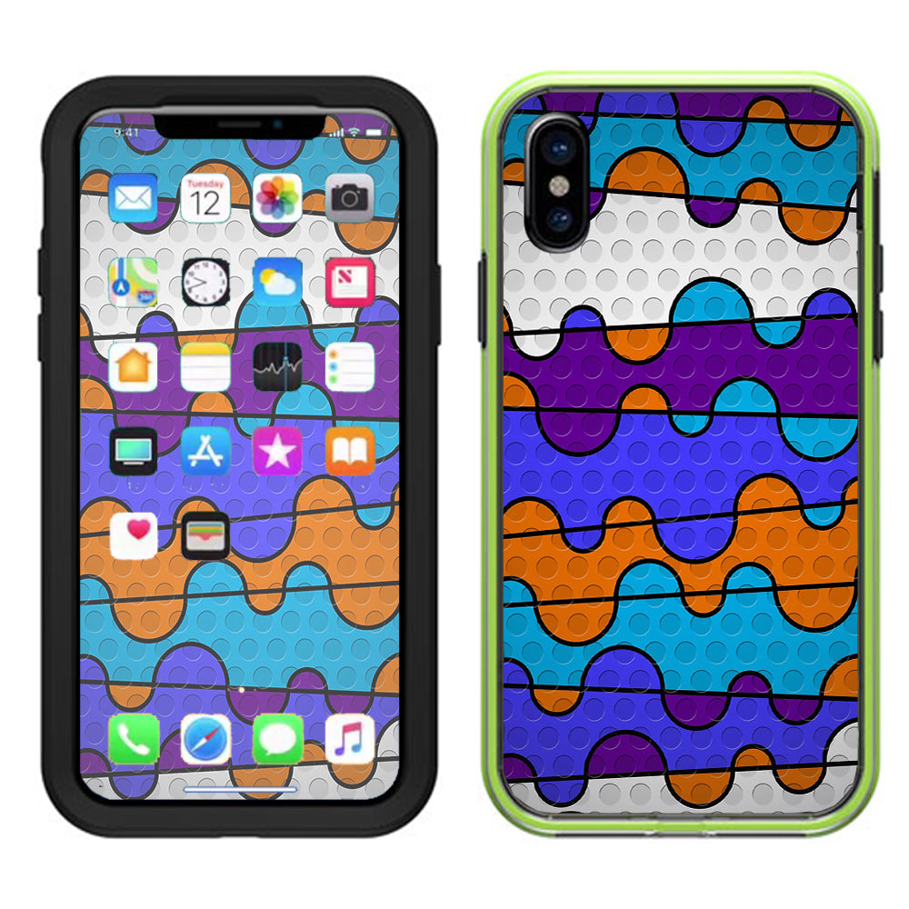  Colorful Swirl Print Lifeproof Slam Case iPhone X Skin