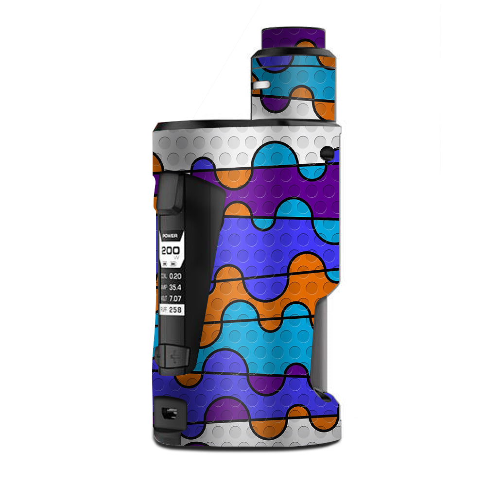  Colorful Swirl Print G Box Squonk Geek Vape Skin