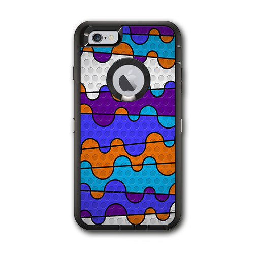  Colorful Swirl Print Otterbox Defender iPhone 6 PLUS Skin
