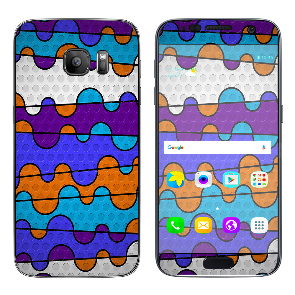  Colorful Swirl Print Samsung Galaxy S7 Skin