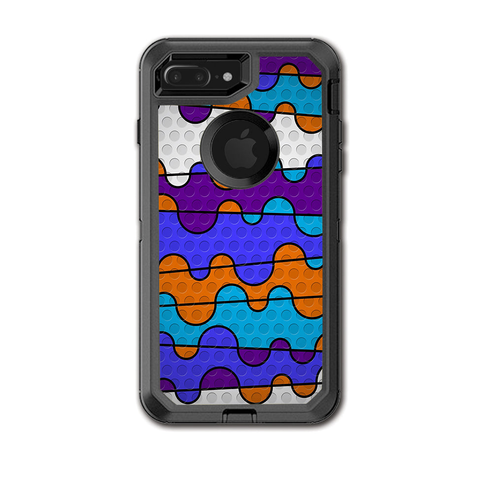  Colorful Swirl Print Otterbox Defender iPhone 7+ Plus or iPhone 8+ Plus Skin
