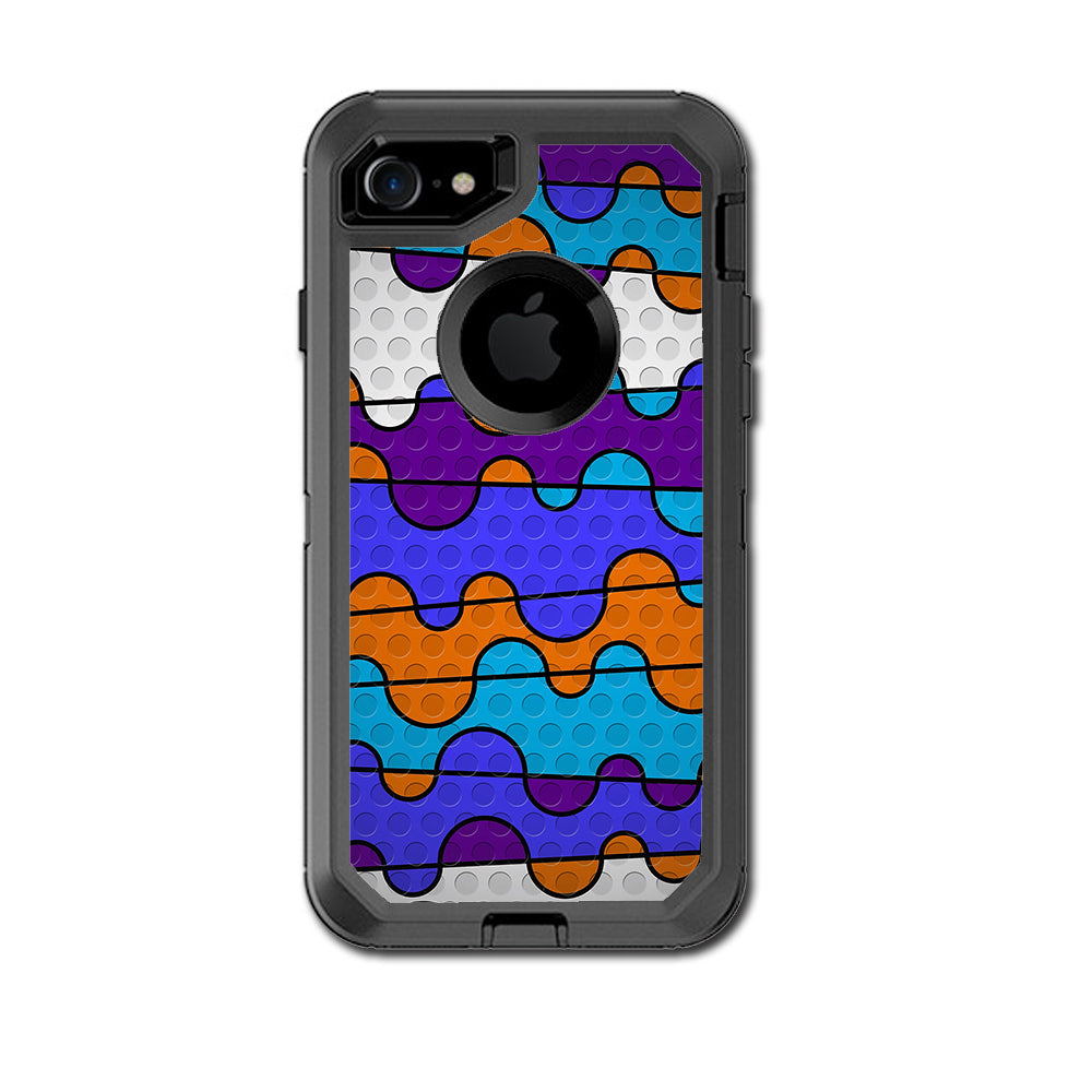  Colorful Swirl Print Otterbox Defender iPhone 7 or iPhone 8 Skin