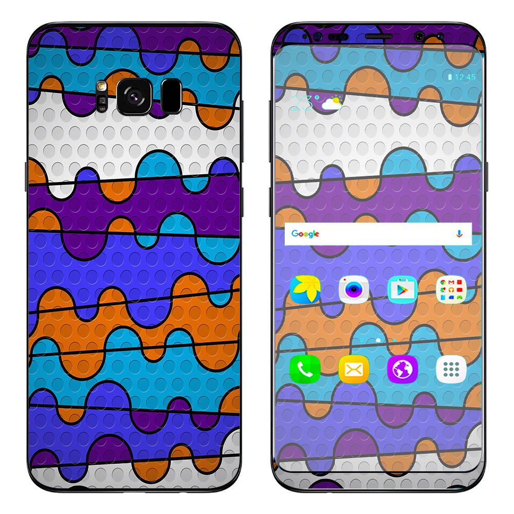  Colorful Swirl Print Samsung Galaxy S8 Plus Skin