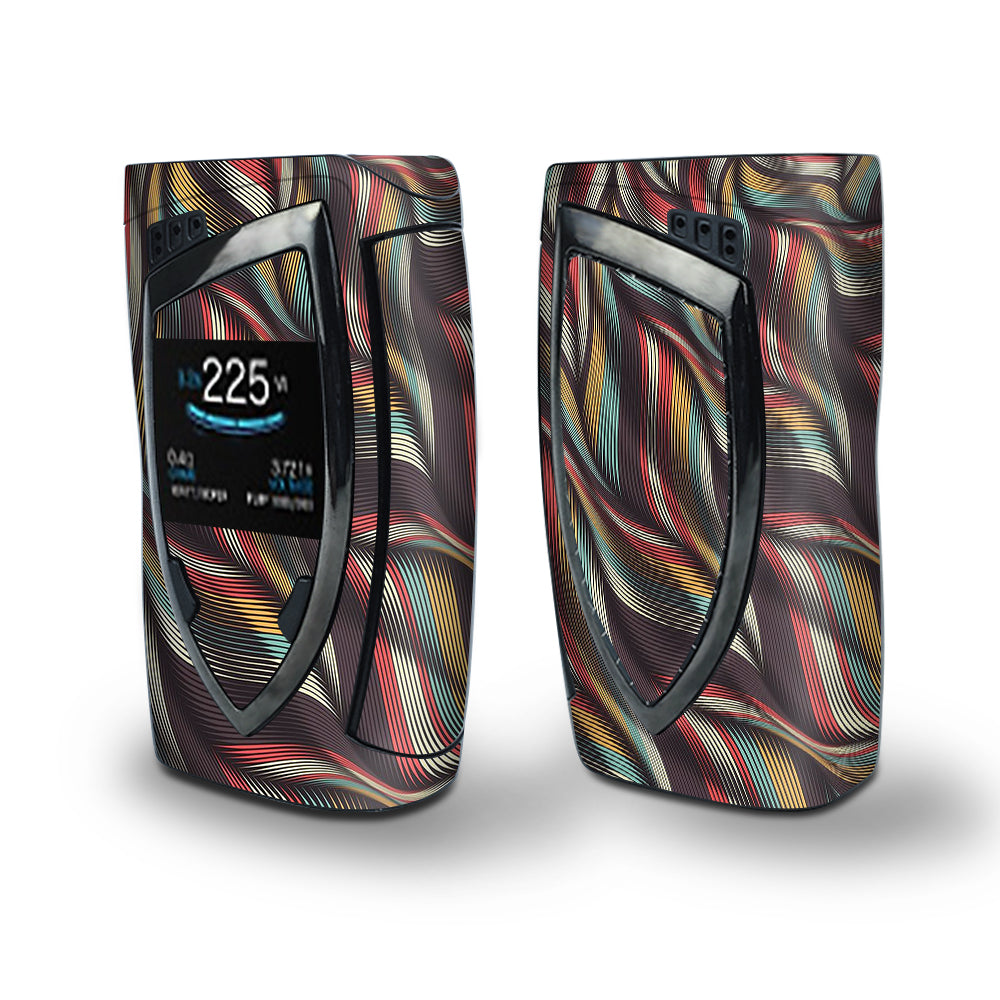 Skin Decal Vinyl Wrap for Smok Devilkin Kit 225w Vape (includes TFV12 Prince Tank Skins) skins cover/ Textured Waves Weave