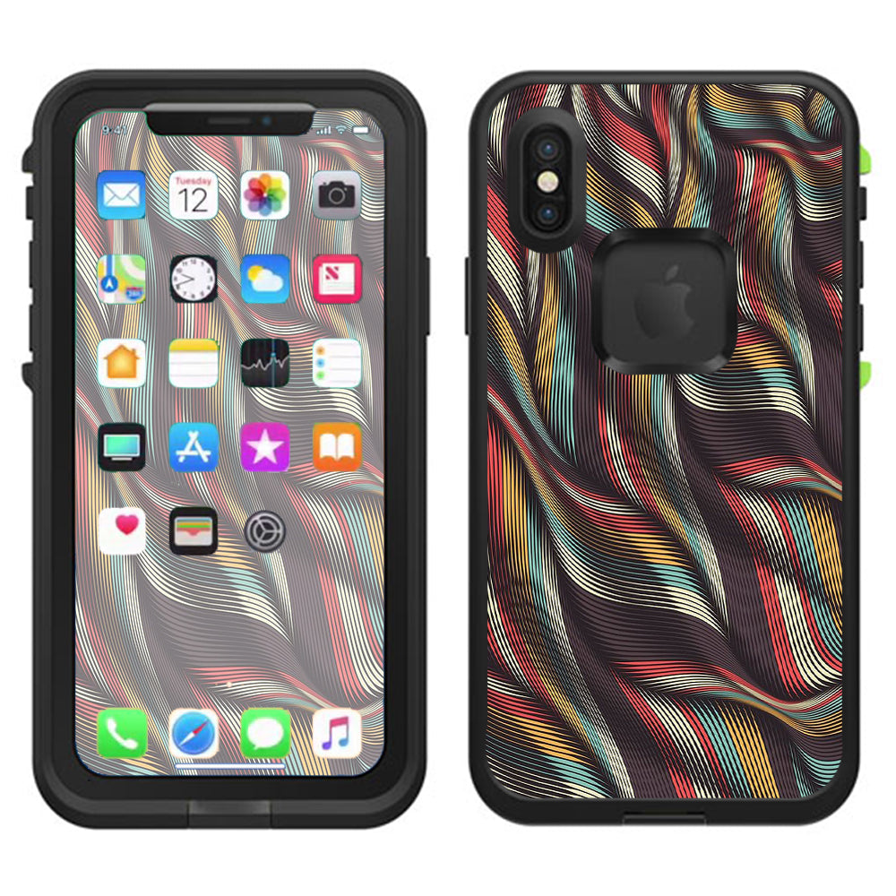  Textured Waves Weave Lifeproof Fre Case iPhone X Skin