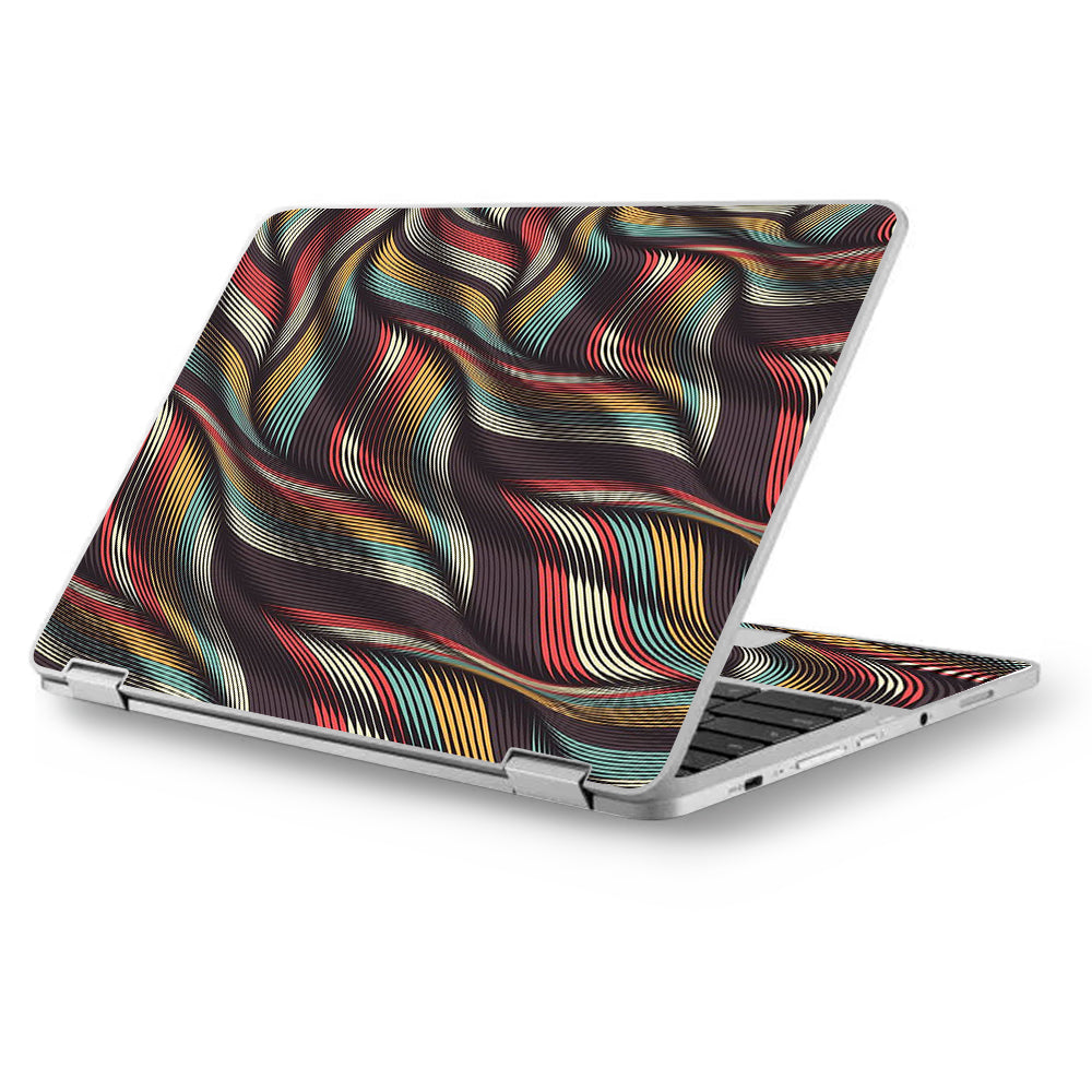  Textured Waves Weave Asus Chromebook Flip 12.5" Skin