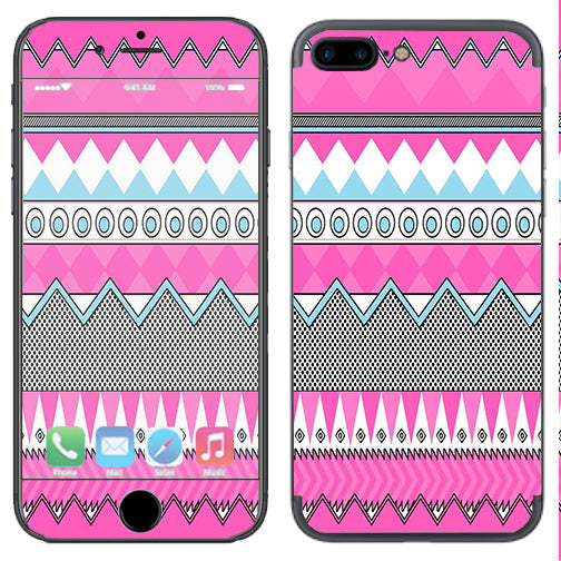  Pink Aztec Tribal Chevron Apple  iPhone 7+ Plus / iPhone 8+ Plus Skin