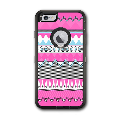  Pink Aztec Tribal Chevron Otterbox Defender iPhone 6 PLUS Skin