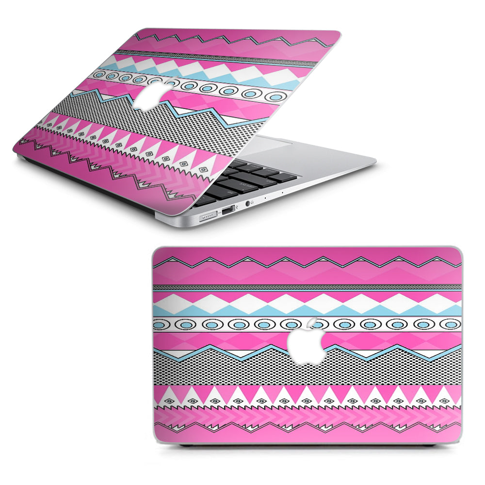 Pink Aztec Tribal Chevron Macbook Air 13" A1369 A1466 Skin