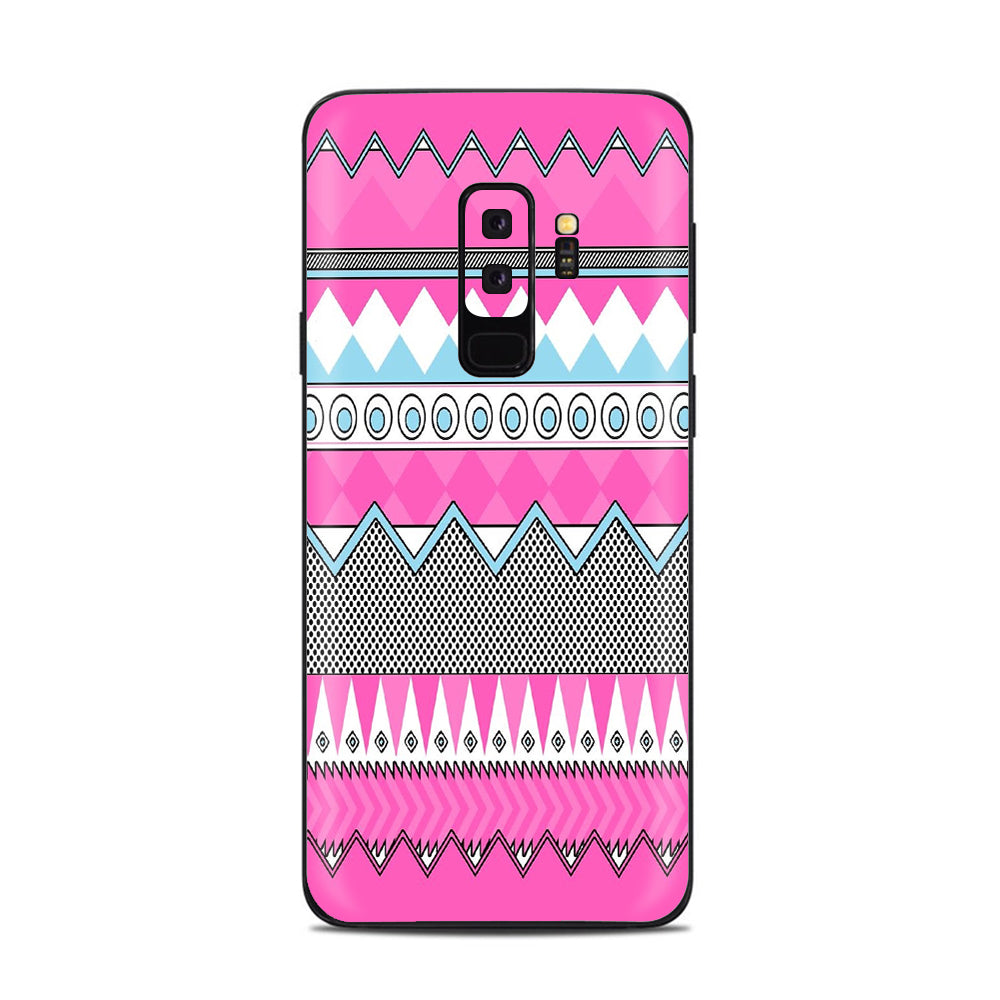  Pink Aztec Tribal Chevron Samsung Galaxy S9 Plus Skin