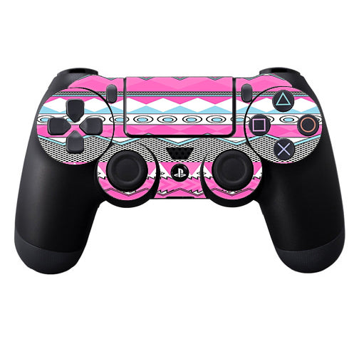  Pink Aztec Tribal Chevron Sony Playstation PS4 Controller Skin