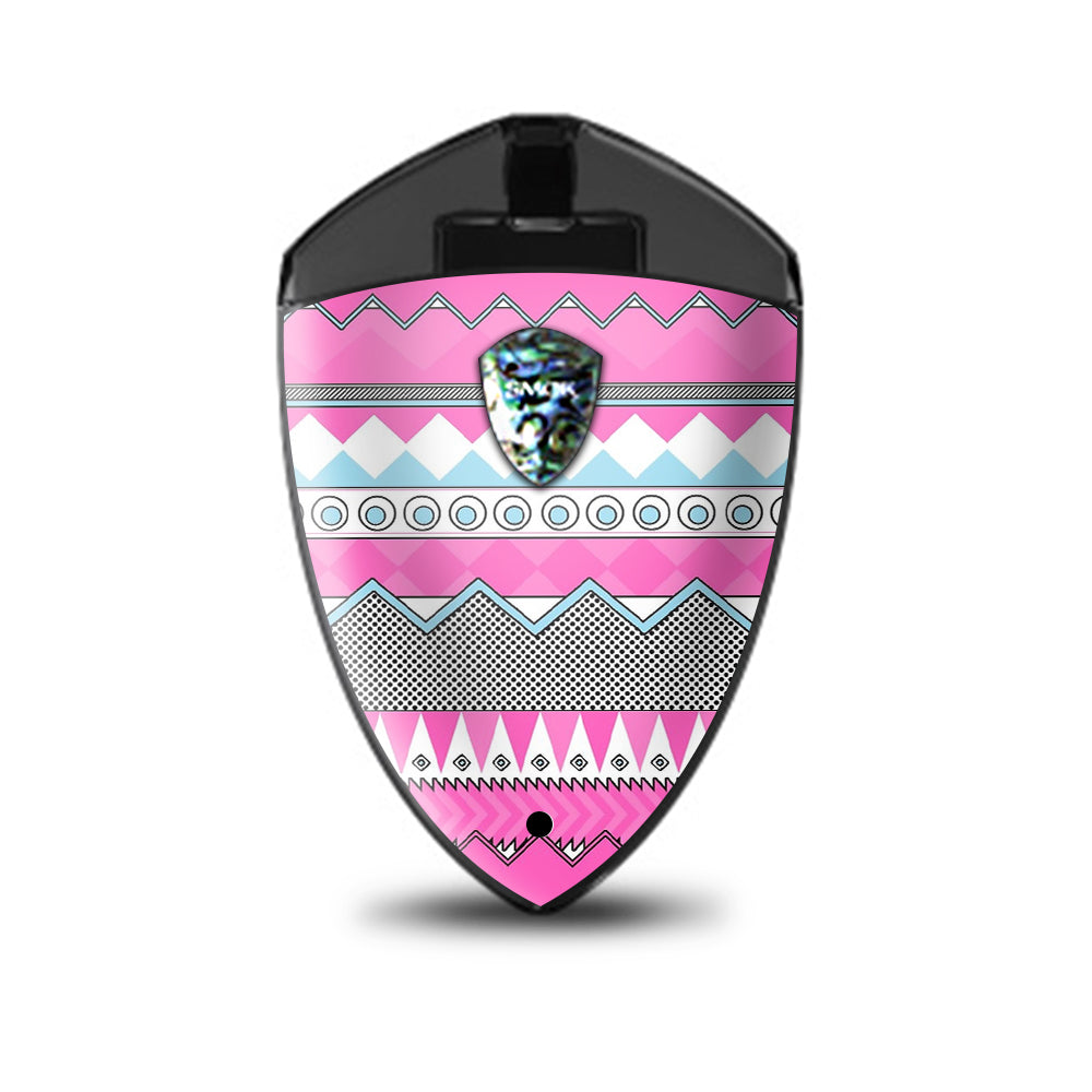  Pink Aztec Tribal Chevron Smok Rolo Badge Skin