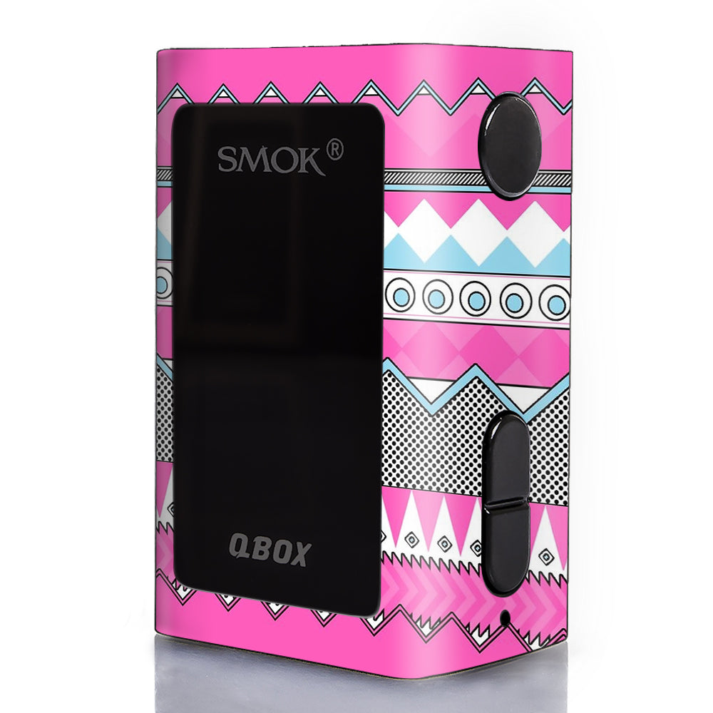  Pink Aztec Tribal Chevron Smok Q-Box Skin