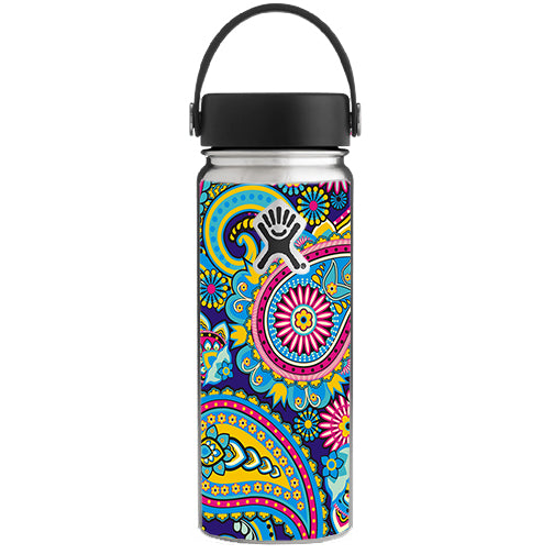  Colorful Paisley Mix Hydroflask 18oz Wide Mouth Skin