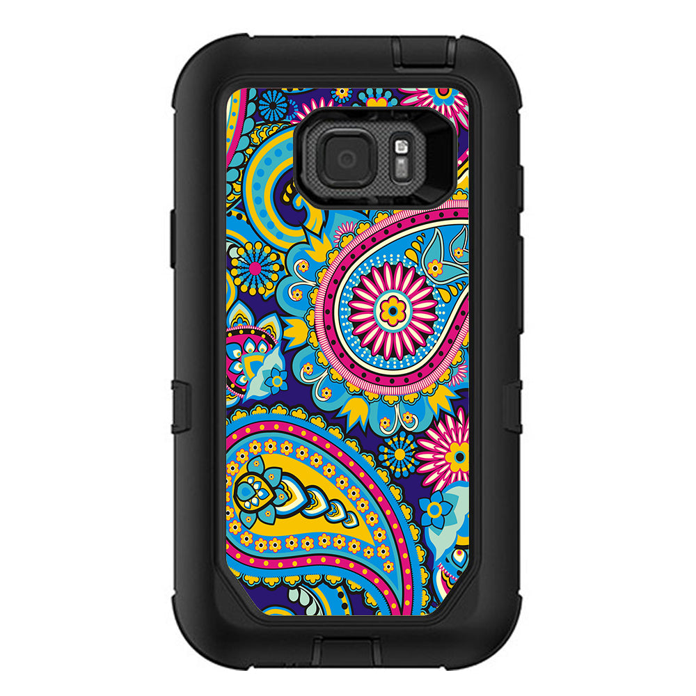  Colorful Paisley Mix Otterbox Defender Samsung Galaxy S7 Active Skin