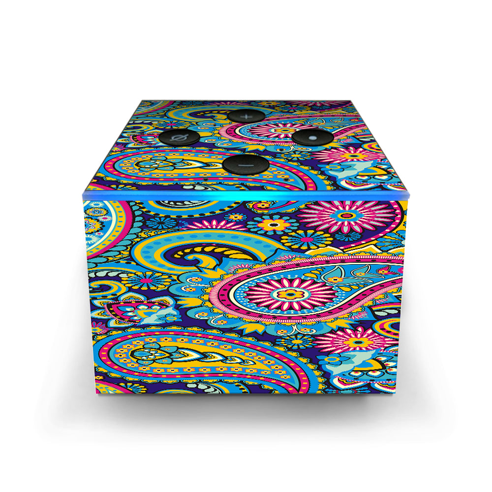  Colorful Paisley Mix Amazon Fire TV Cube Skin