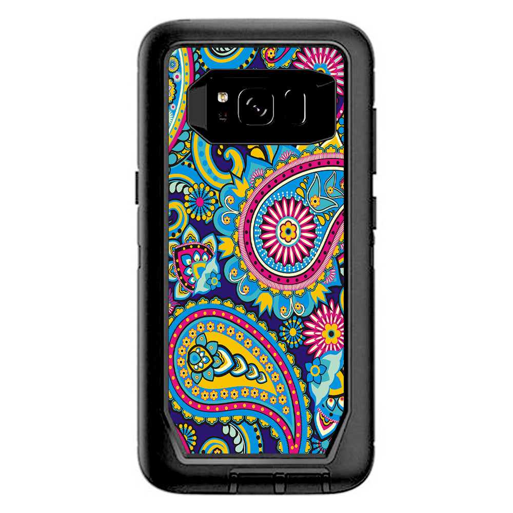  Colorful Paisley Mix Otterbox Defender Samsung Galaxy S8 Skin