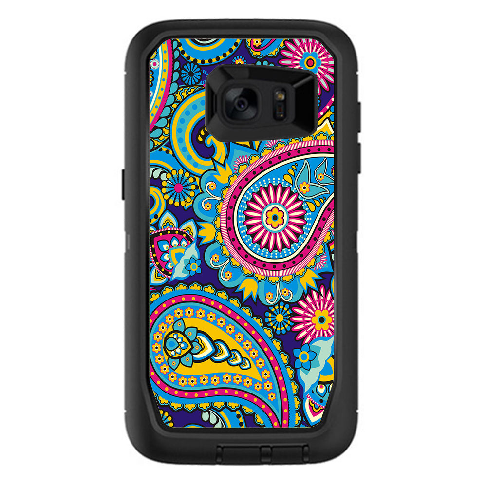  Colorful Paisley Mix Otterbox Defender Samsung Galaxy S7 Edge Skin
