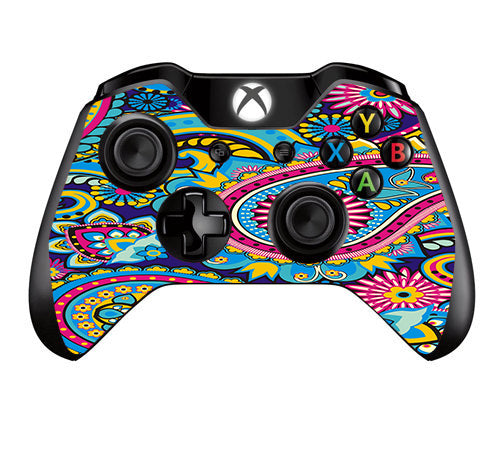  Colorful Paisley Mix Microsoft Xbox One Controller Skin