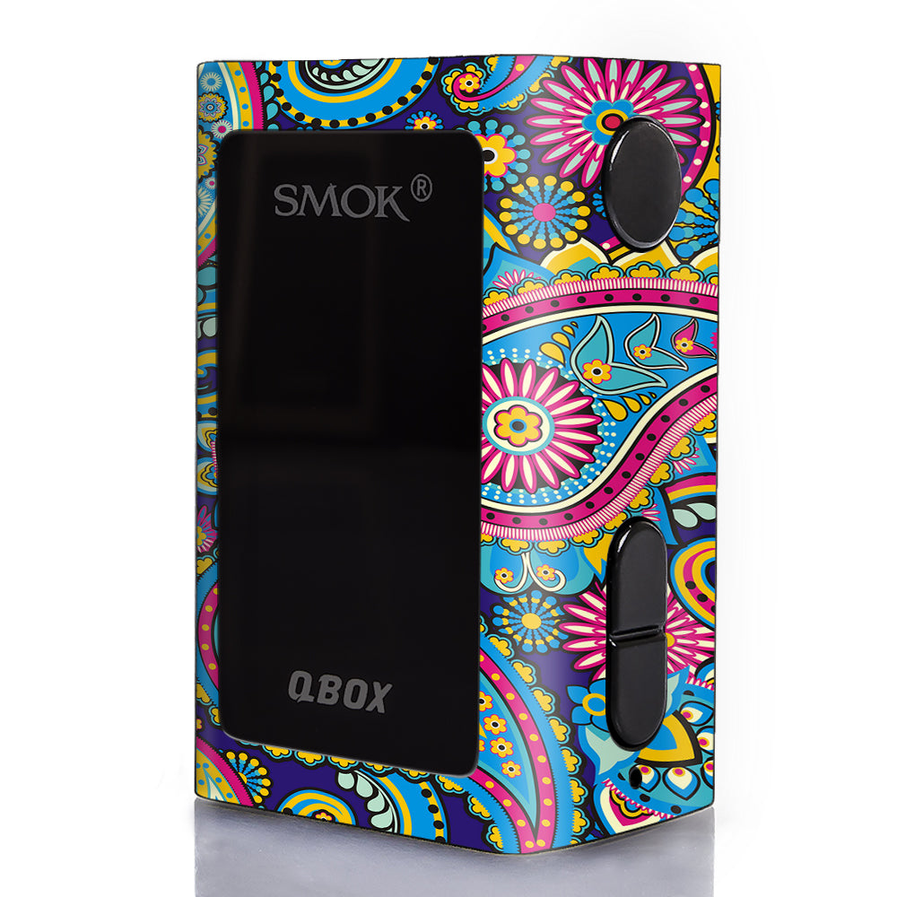  Colorful Paisley Mix Smok Q-Box Skin