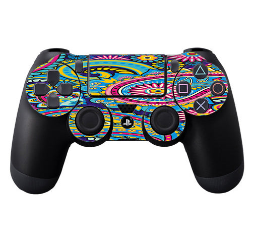  Colorful Paisley Mix Sony Playstation PS4 Controller Skin