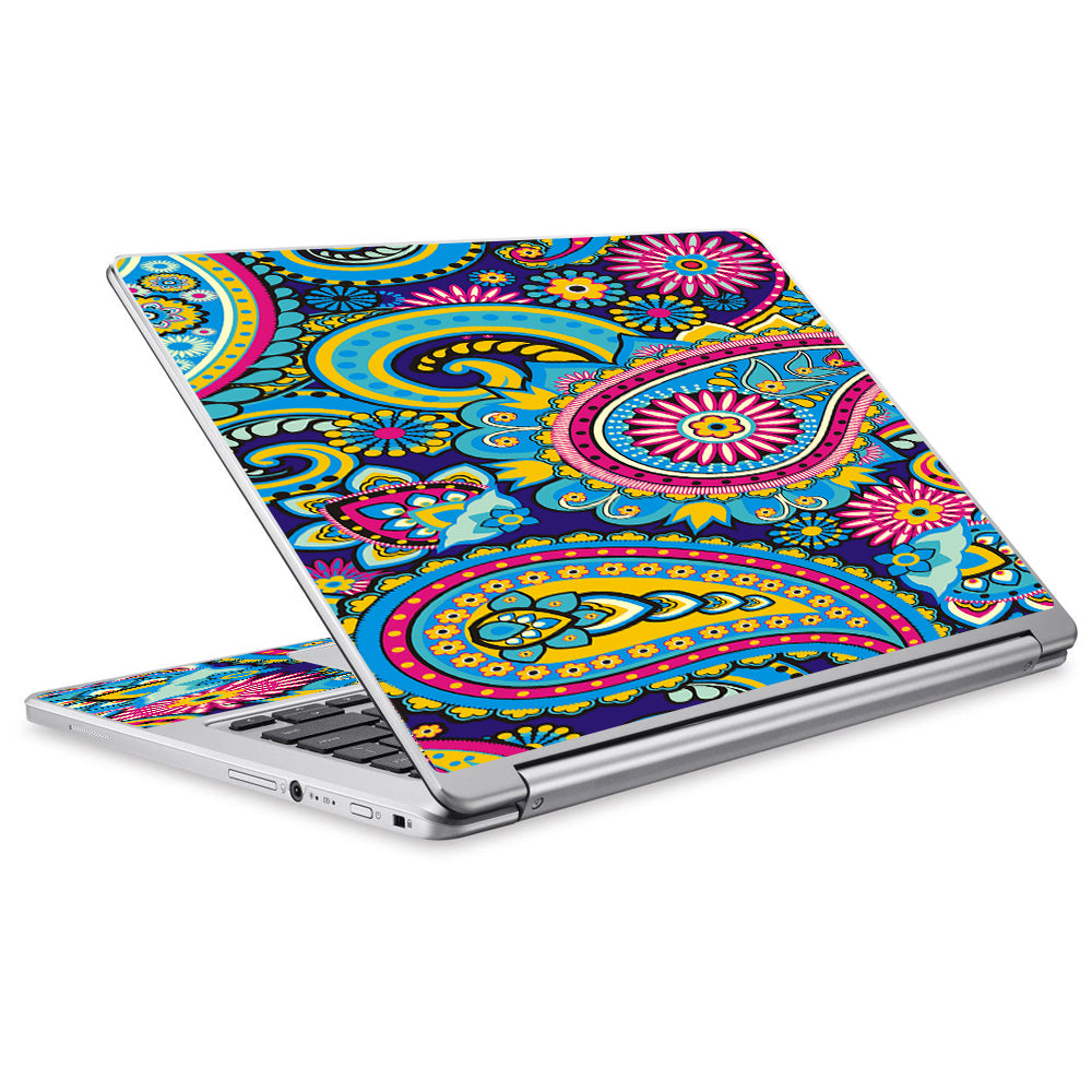  Colorful Paisley Mix Acer Chromebook R13 Skin