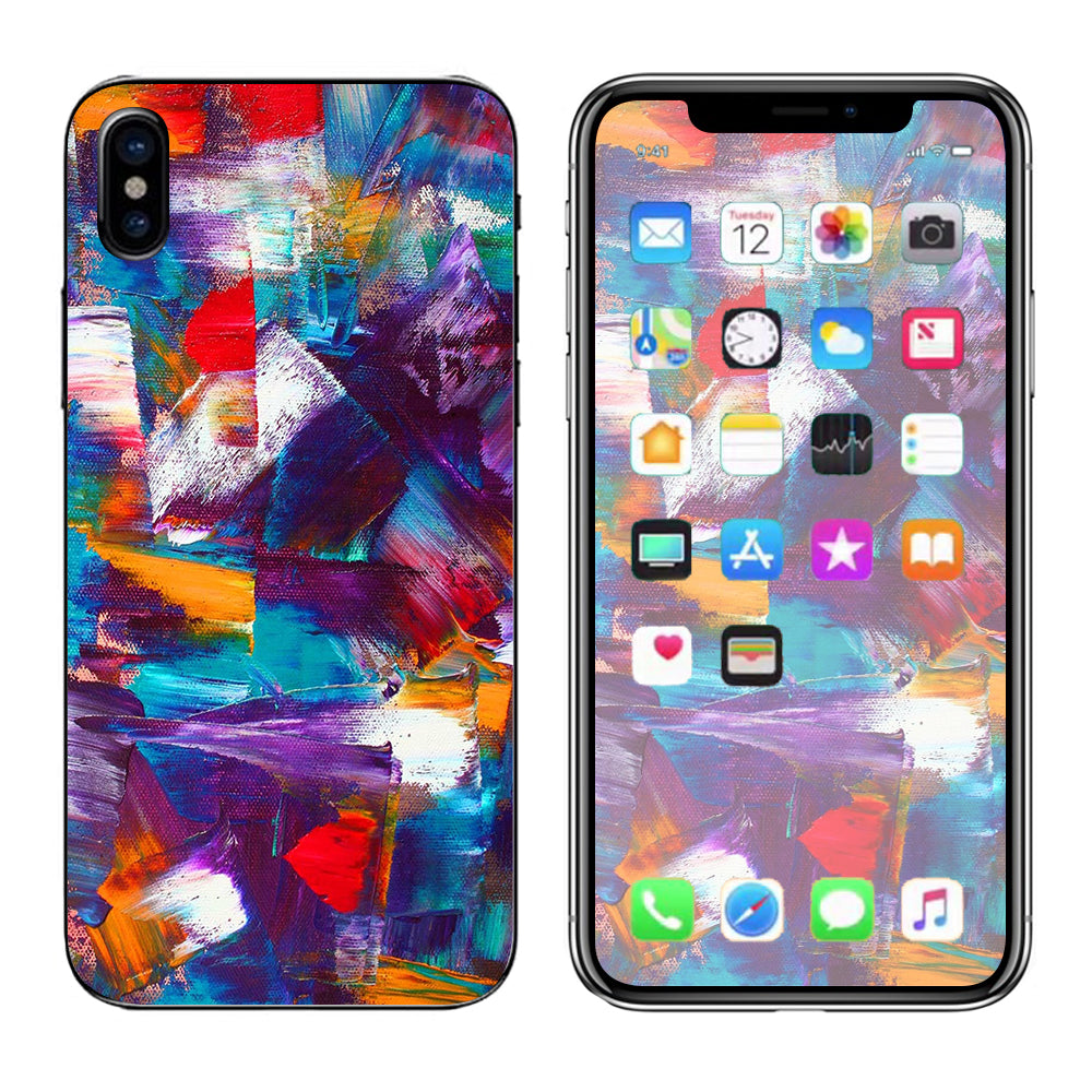 Brush Strokes Paint Apple iPhone X Skin