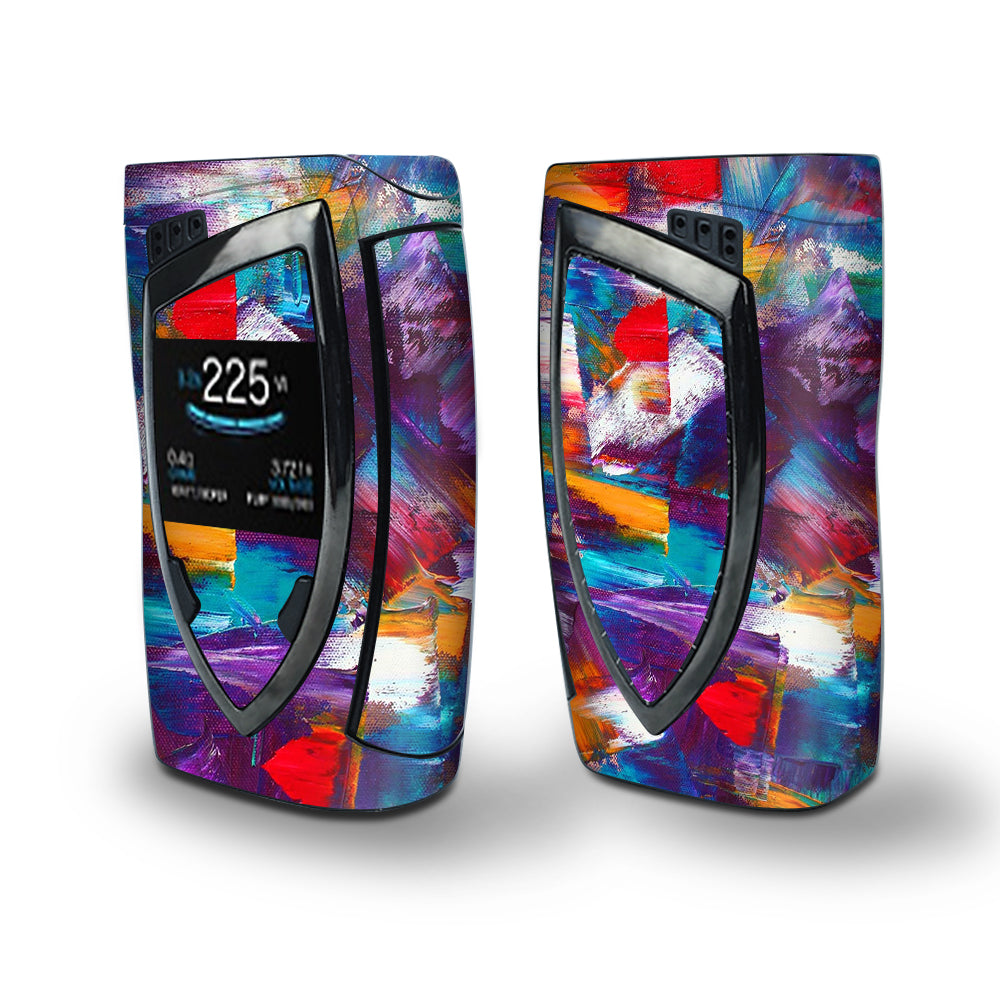 Skin Decal Vinyl Wrap for Smok Devilkin Kit 225w Vape (includes TFV12 Prince Tank Skins) skins cover/ Brush Strokes Paint