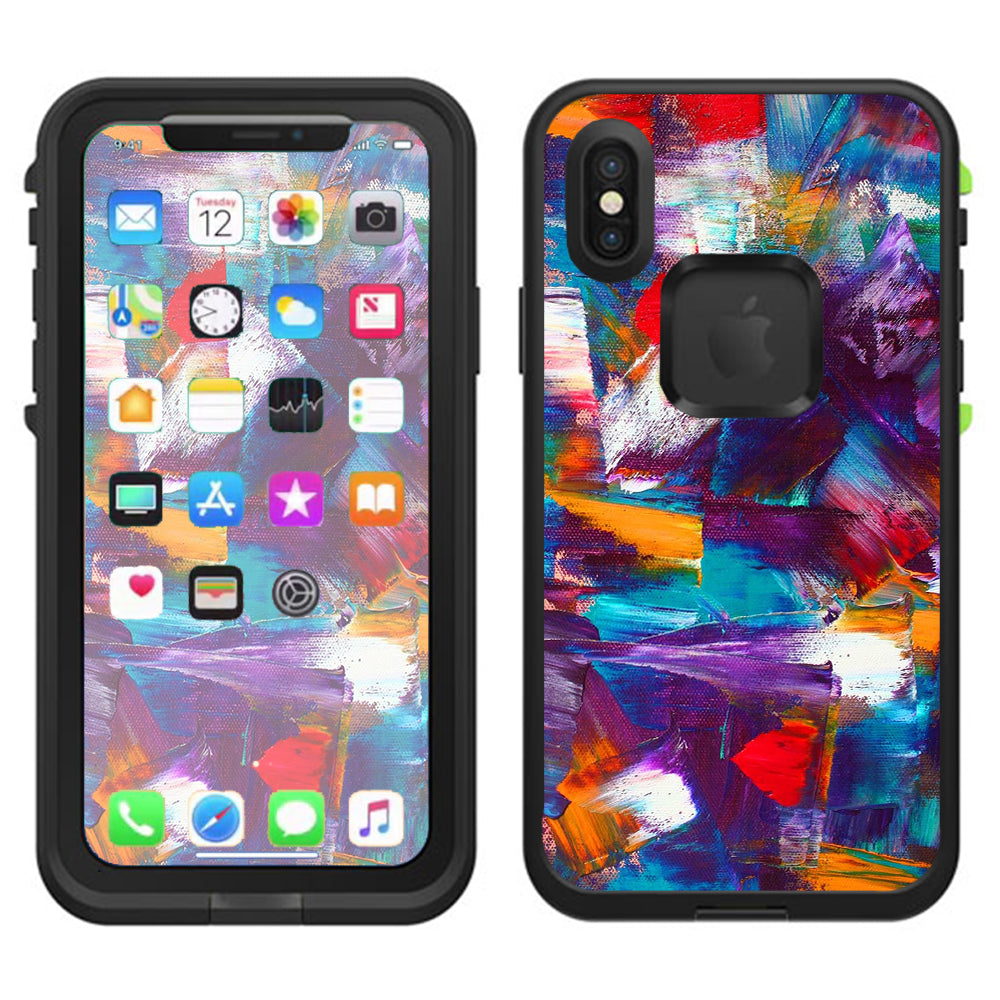  Brush Strokes Paint Lifeproof Fre Case iPhone X Skin