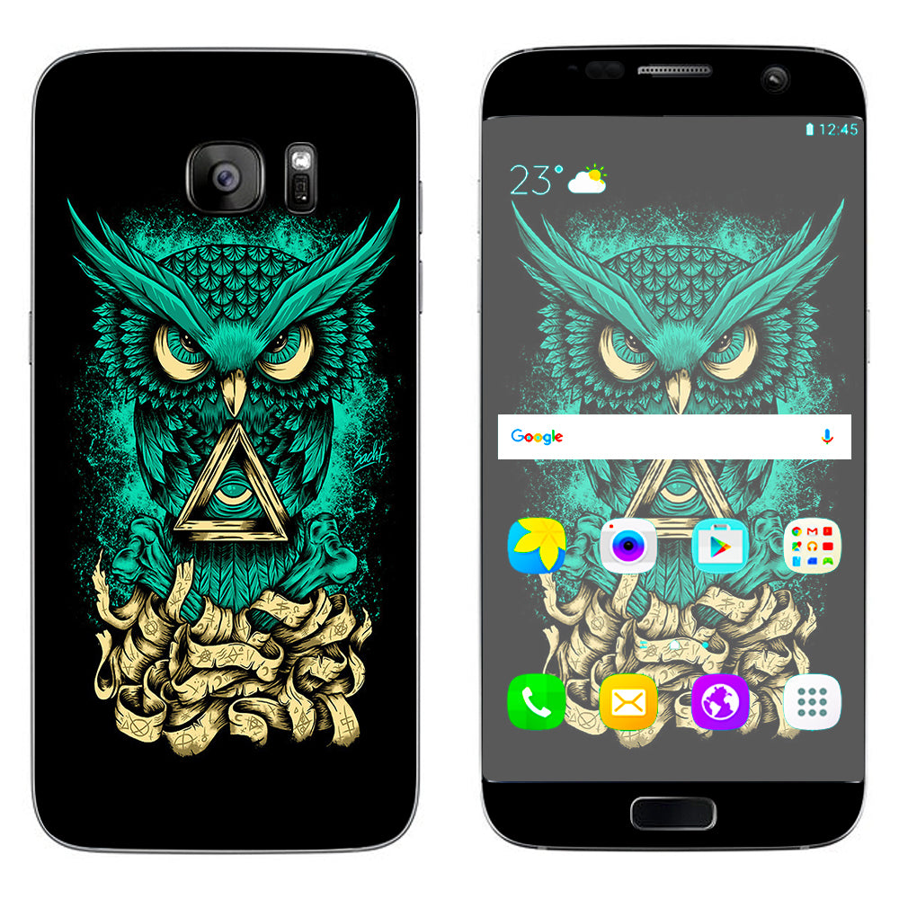  Awesome Owl Evil Samsung Galaxy S7 Edge Skin