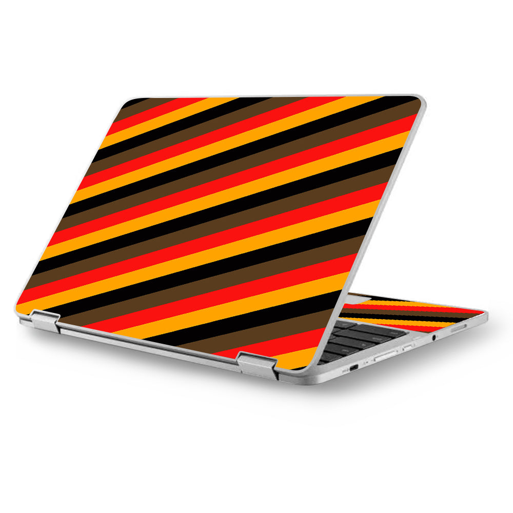  Retro 70'S Lines Asus Chromebook Flip 12.5" Skin