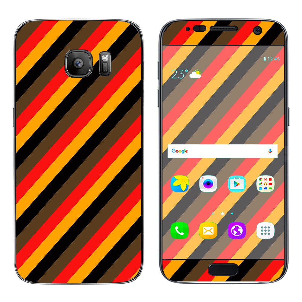  Retro 70'S Lines Samsung Galaxy S7 Skin