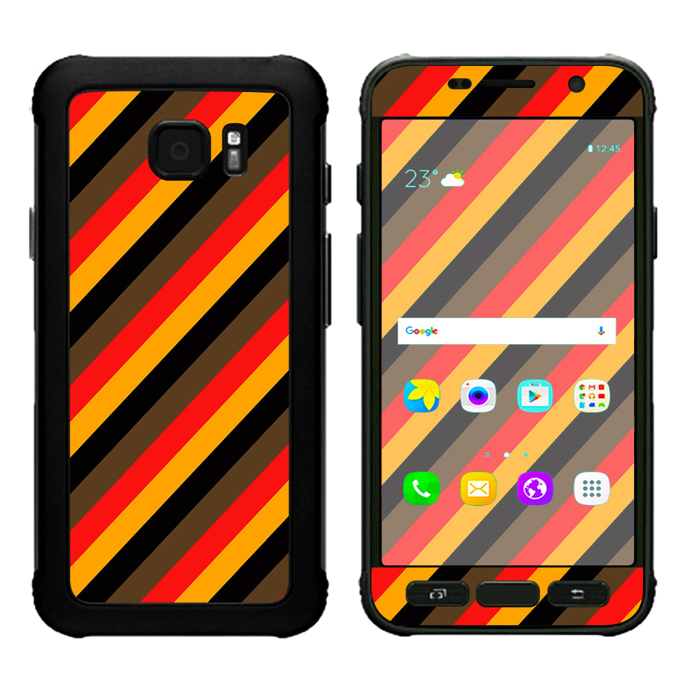  Retro 70'S Lines Samsung Galaxy S7 Active Skin