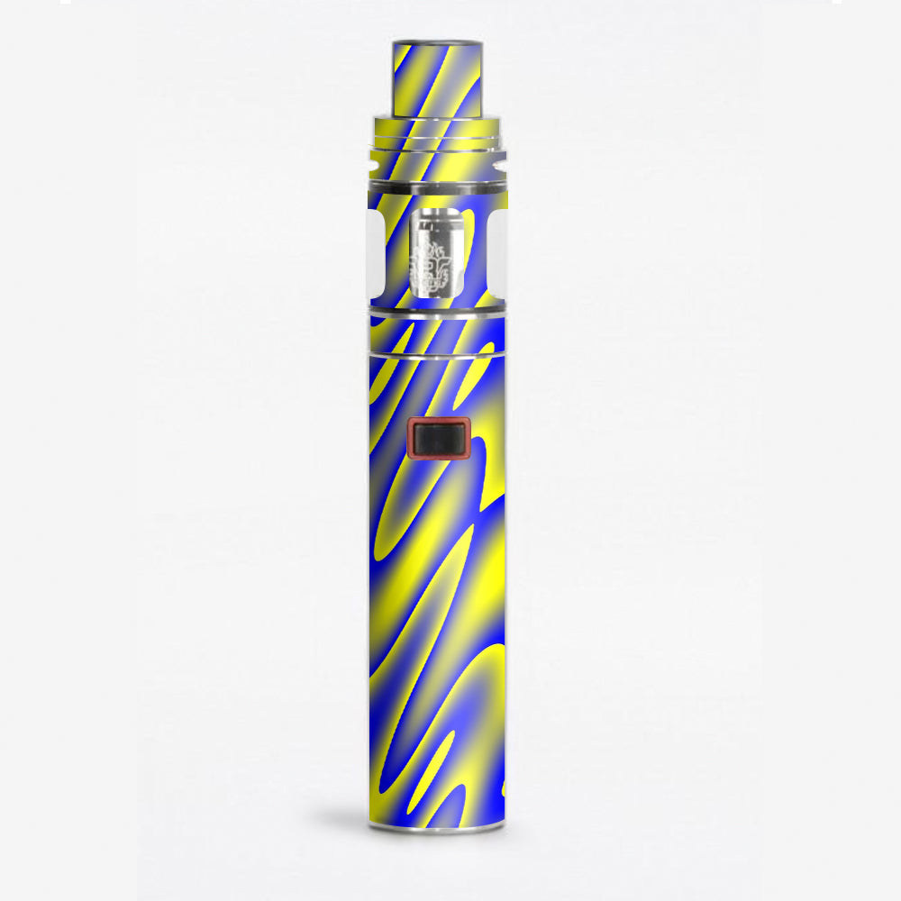  Neon Blue Yellow Trippy Smok Stick X8 Skin