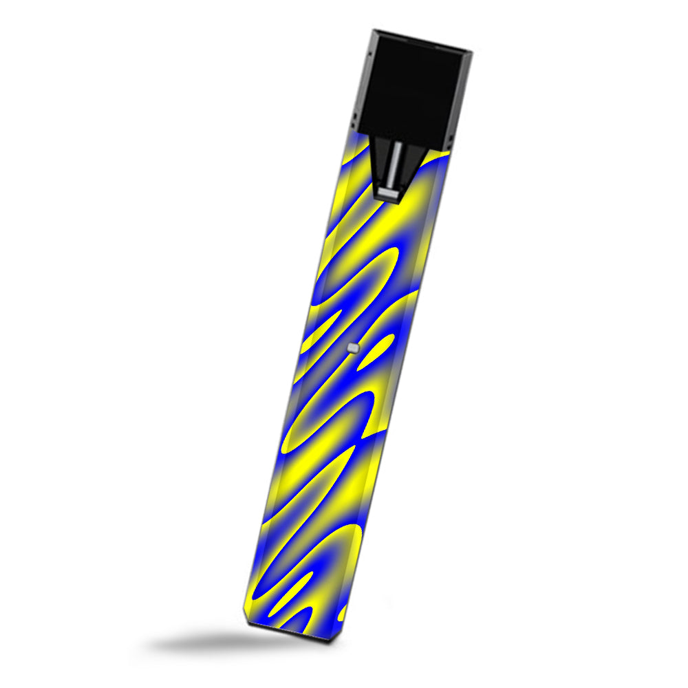  Neon Blue Yellow Trippy Smok Fit Ultra Portable Skin