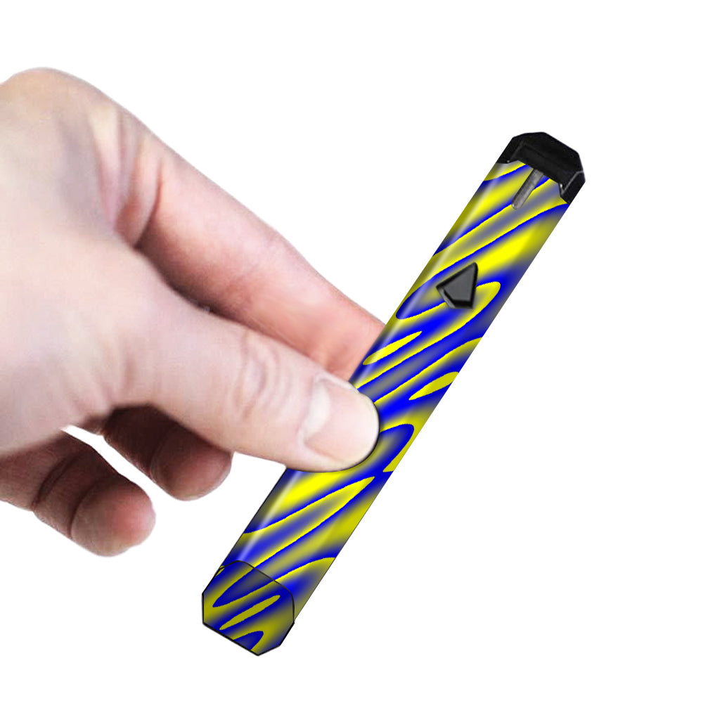  Neon Blue Yellow Trippy Limitless Pulse Ply Rock Skin